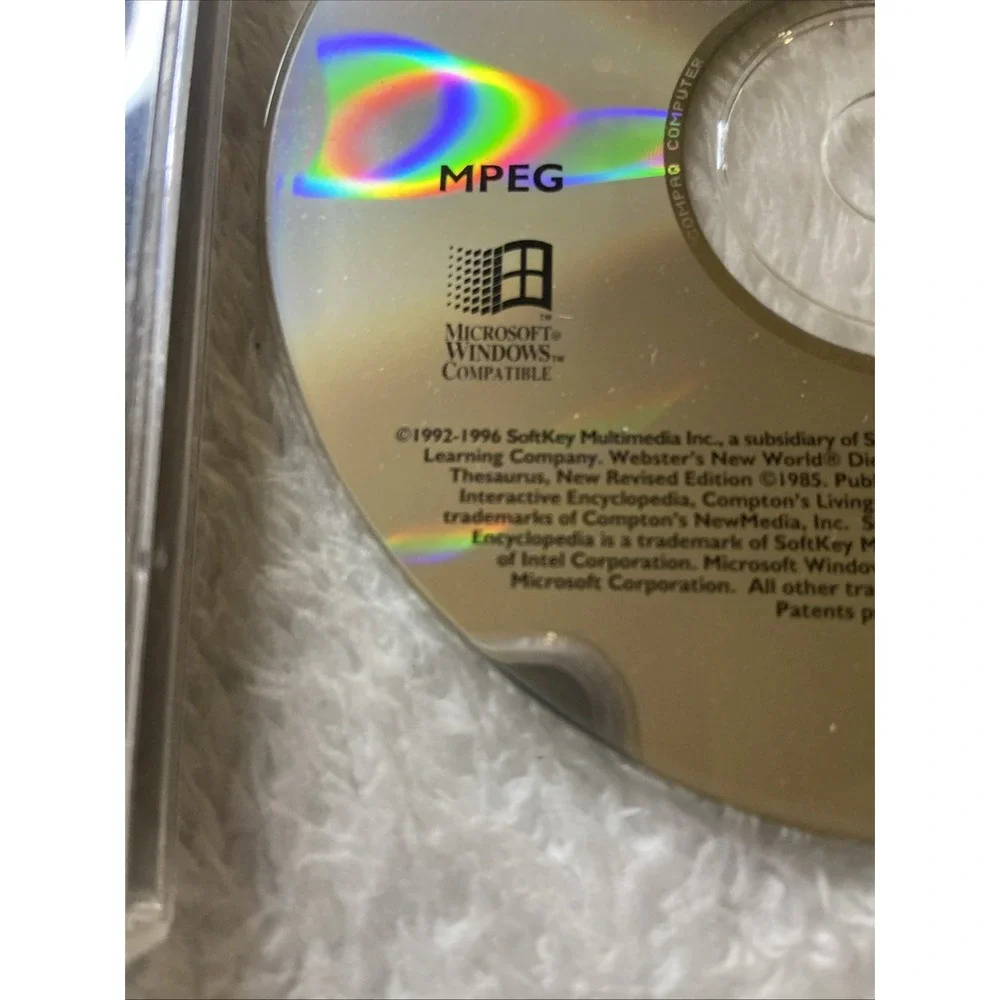 Compton's Interactive Encyclopedia PC CD ROM SoftKey WIN VTG 1992 Comptons
